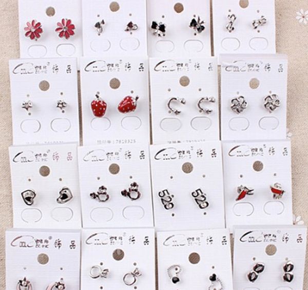 

fashion candy color set auger small stud earrings luxury sale square shape zircon earrings for women mixed stud earrings charms ear jew, Golden