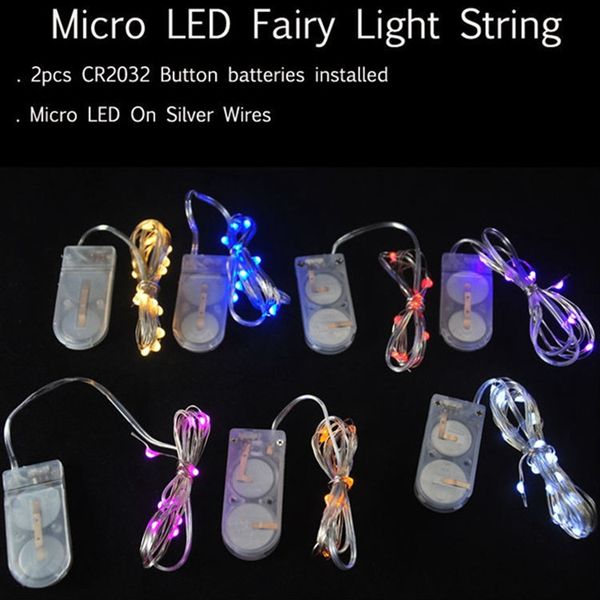 

Newest CR2032 battery operated 2M 20LEDS micro led fairy string light Copper Wire led string holiday light decorations