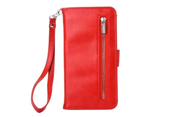 Новый кошелек молния кожаный чехол для iPhone 6 6s 7 7 Plus 5 5s Case Cash Pouch Card Slots держатель защитная крышка