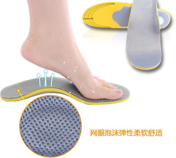 Pés cuidados 1 par 3D premium mulheres homens sapatos confortáveis ​​palmilhas ortopédicas insere arco de alta apoio pad 10 pares / lote # 3988