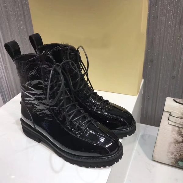 

luxury new jc womens martin ankle boots 100% cowskin lace up party cool shoes size35-40, Black