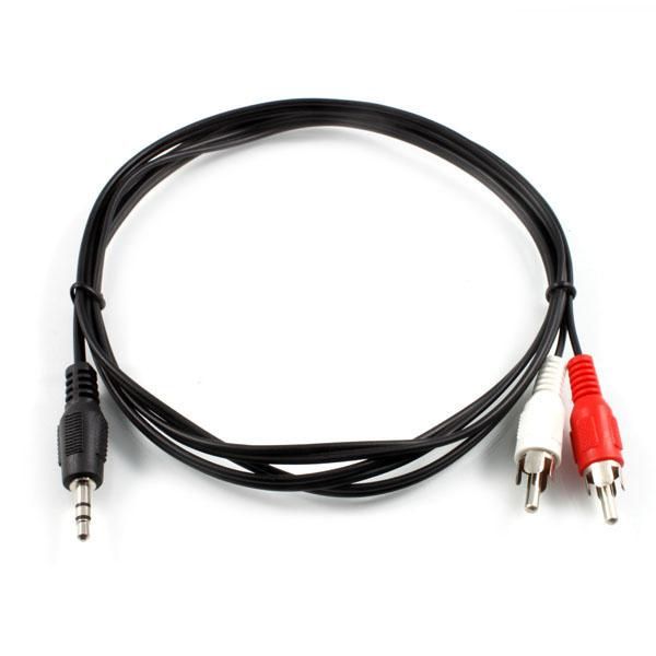 

3.5 мм до 2 RCA AUX аудио кабели между мужчинами стерео аудио кабель для MP3 для телефона