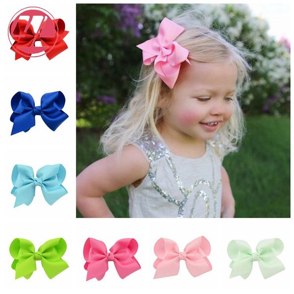 

2018 new rushed yl lace fashion baby ribbon hairpin clips girls large bowknot barrette kids hair boutique bows children accessories 612