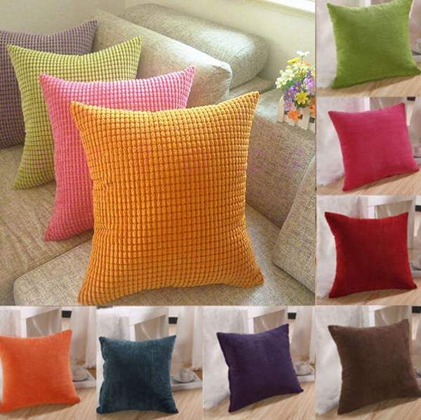 

wholesale-fashion classic cool corn kernels corduroy sofa decor pillow case cushion cover square 3sizes
