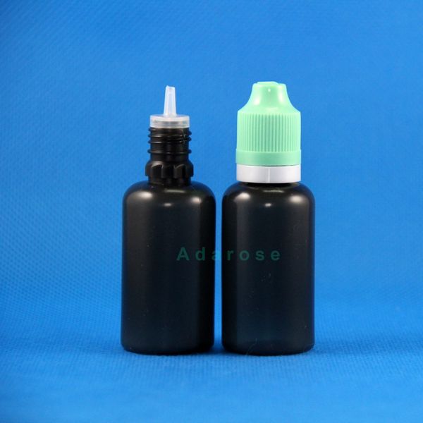 30 мл, непрозрачная пластиковая бутылка-капельница черного цвета, 100 шт., с двойной защитой от воров, безопасные для детей защитные колпачки, сжимаемые бутылки