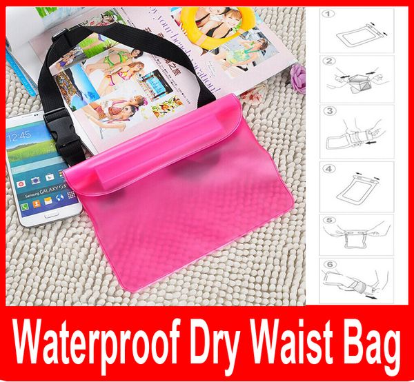 

wholesale waterproof dry waist bag pouch wallet phone camera underwater swim kayak boating shoulder waist belt bag case pack