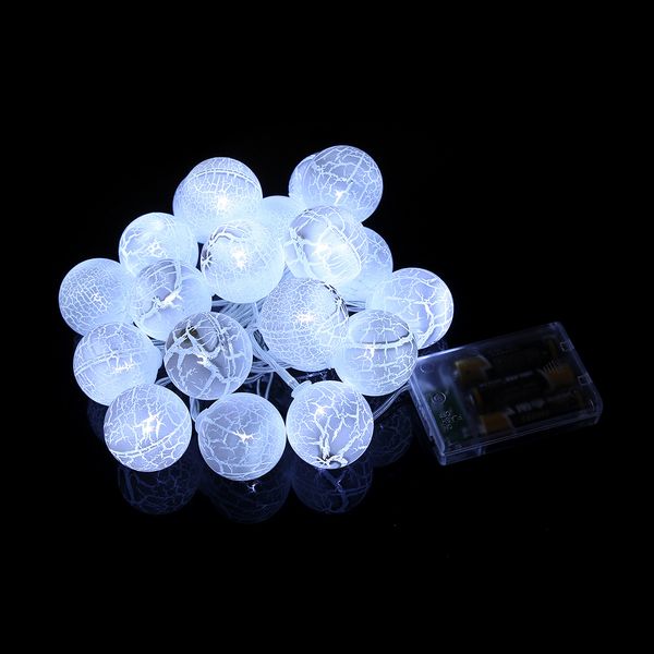 

20led painted ball crack decorative lights string 2018 selling battery box easter egg decoration lights string wholesale