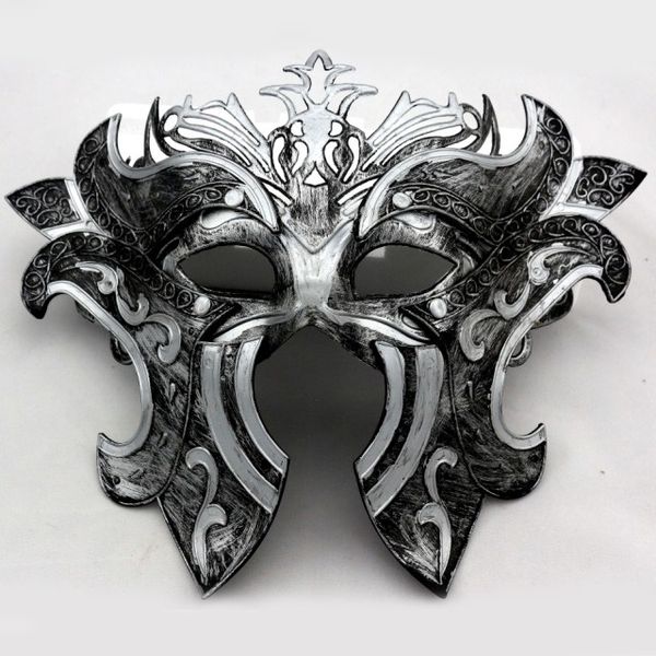 

Retro Italy Gladiator Mask Full Face PVC Vintage Venice Performance Mask Masquerade Party Cosplay Accessories Birthday Gift SD381