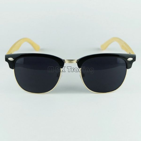 

bamboo eyewear hand made wood grian frame mens sunglasses good quality 4 colors custom logo, White;black