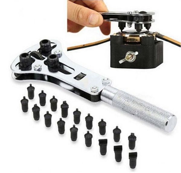 

new arrive set steel watch back case opener battery change screw tool kit remover