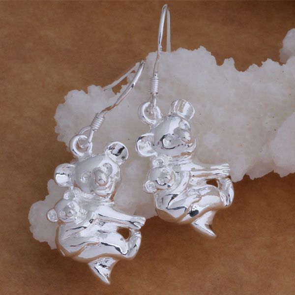 

fashion (jewelry manufacturer) 40 pcs a lot kangaroo earrings 925 sterling silver jewelry factory price fashion shine earrings
