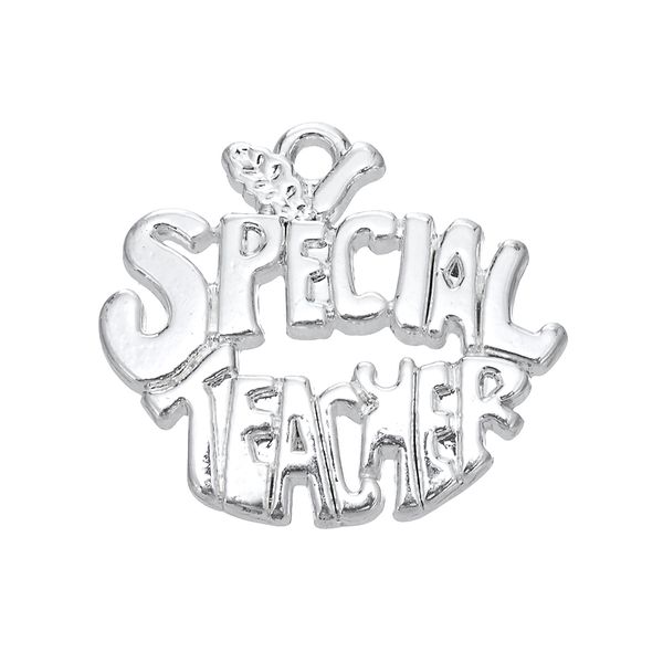 

Горячие продать письмо 10 шт. Много родием покрытием специальный Учитель подвески