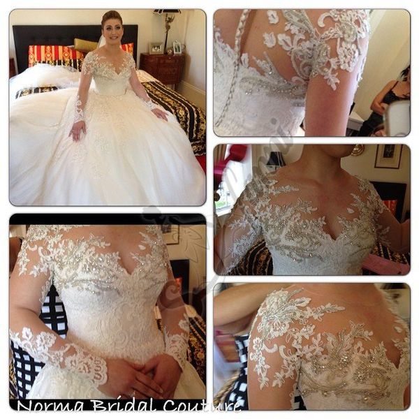 

new sweetheart lace wedding dresses with long sleeve bridal gown with button party gowns 2021 spring vestidos de noiva, White