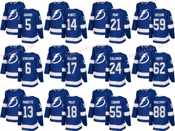 

2018 Tampa Bay Lightning Jerseys 18 Ondrej Palat 17 Alex Killorn 14 Chris Kunitz 24 Ryan Callahan 88 Andrei Vasilevskiy 6 Anton Stralman Blu