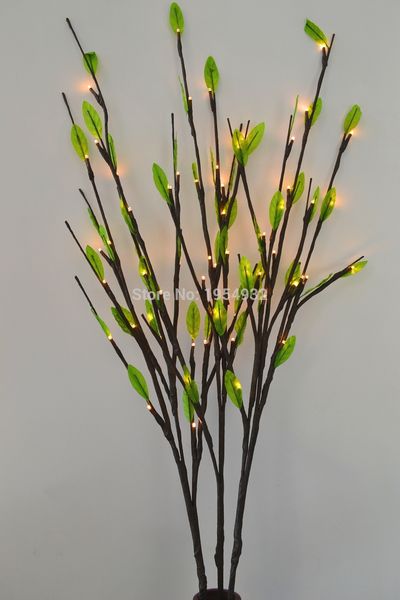 2020 Led Battery Branch Light 40 60 Led With Green Leaves