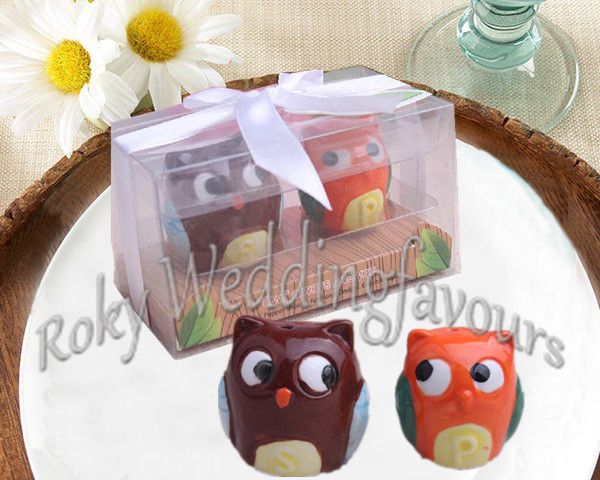 50Sets Owl Alway Love You Salt Salker Shaker Bridal Chused Wedding Party Festy Party Tabel Decoration Supplies