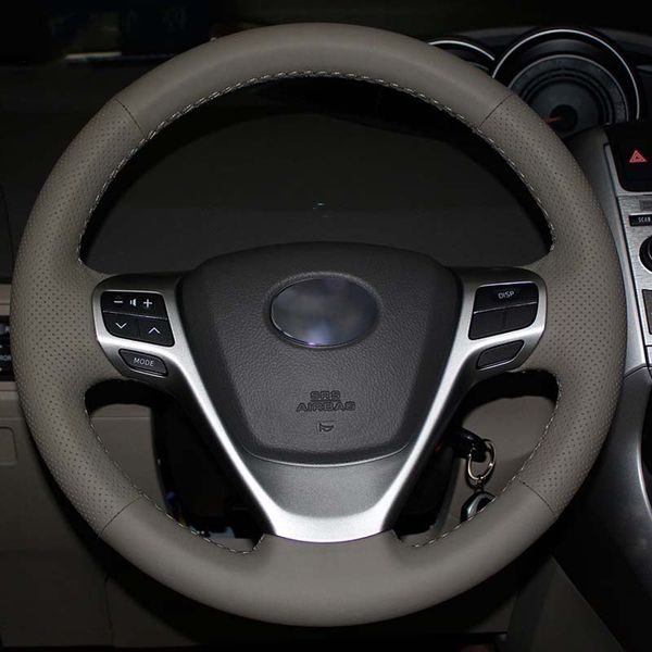 Steering Wheel Covers Case For Toyota Verso Genuine Leather Diy Hand Stitch Car Styling Interior Decoration Car Steering Covers Grant Steering Wheel