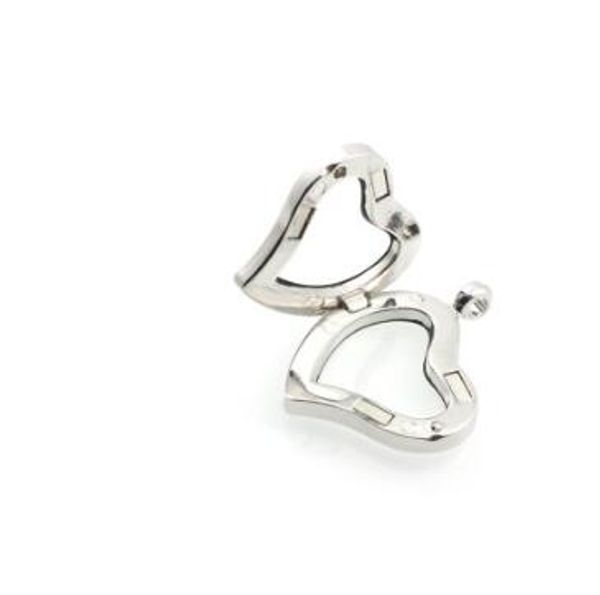 

ol new 5pcs/lot lockets gold silver rose gold gun black zinc alloy crooked heart shape half rhinestone glass locket pendant jewelry