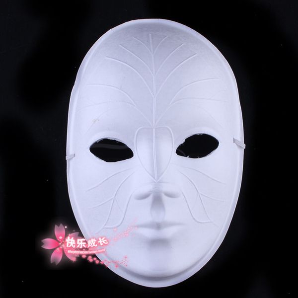 FAI DA TE Vuoto Venezia Masquerade Party Mask Full Face Cartapesta Bianco Maschere Ambientali Pittura Fine Art 10 pz/lotto