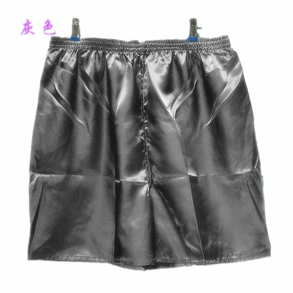 Solide Herren-Shorts aus Rayon-Seide, Strandshorts, Boxer-Unterwäsche, Homewear-Shorts #3801