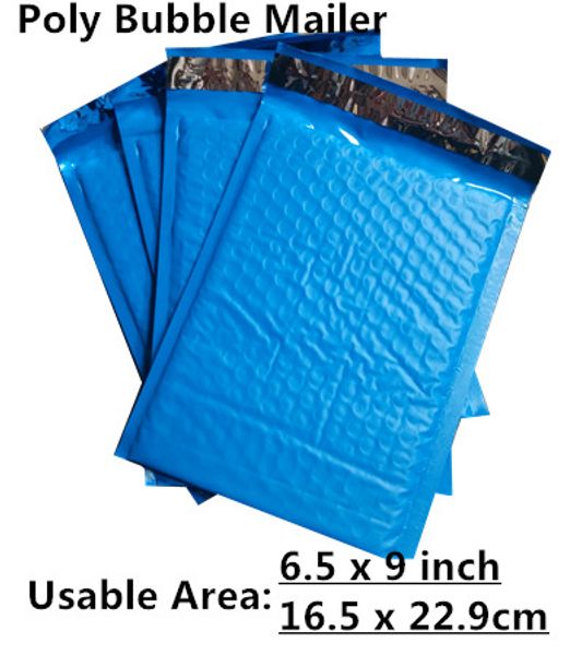 

wholesale-new style [pb#69+]- blue 6.5x9inch / 165x229mm usable space poly bubble mailer envelopes padded mailing bag self sealing [50pcs