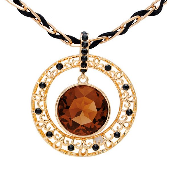 

high-grade retro sweater chain korean long pendant necklace fashion austrian crystal necklace jewelry for women my-00172, Silver