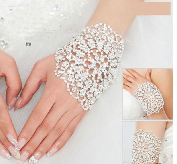 

fashion luxury bridal bracelet wedding jewelry wrist chain bangles elbow accessories for prom girls evening party dresses218n, Silver