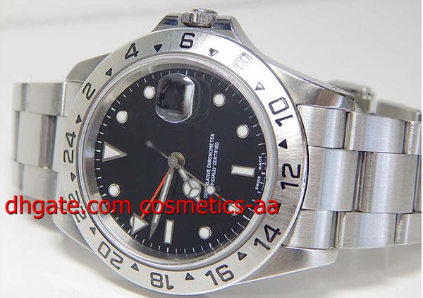 

luxury watch new мужские часы высшего качества 42mm черный циферблат браслет из нержавеющей стали ref # 16570 мужские часы, Slivery;brown