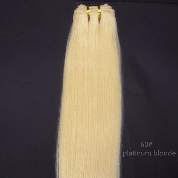 

brazilian indian malaysian peruvian human hair extensions weave hair bundles weft extensions grade 7a 100g 1pcs 16"-26" 60# platin, Black