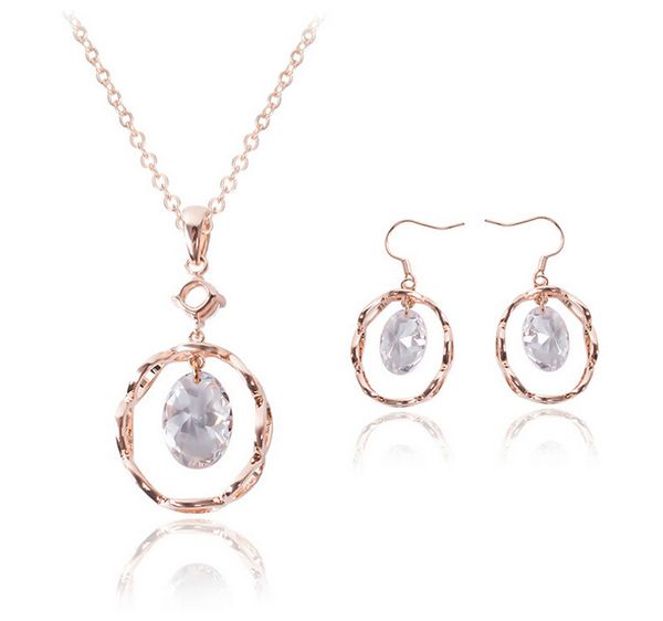 

18kgp австрийский хрусталь ювелирные наборы 2015 новые ожерелье серьги набор для женщин лучшее качество комплект ювелирных изделий cal11038i, Silver