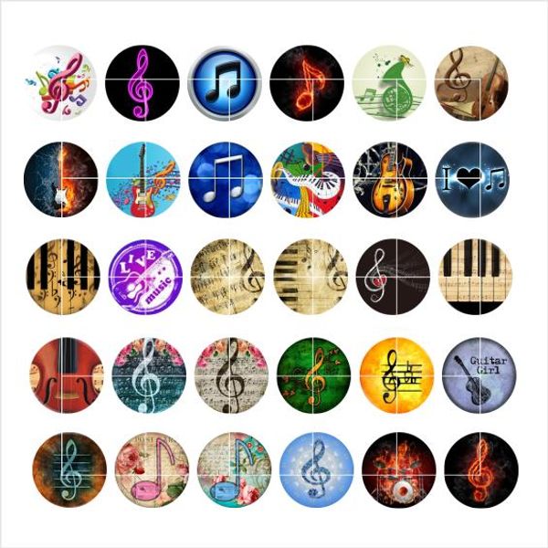 

music snap button jewelry charm popper for bracelet 30pcs / lot gl016 noosa,jewelry making supplier