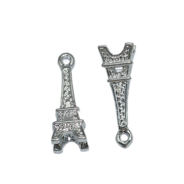 Beadsnice charme pingente torre eiffel para o charme europeu pulseira jóias dangle talão atacado níquel livre e sem chumbo ID 29168