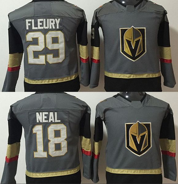 

Youth 18 James Neal Jersey 29 Marc-Andre Fleury 2017-2018 Season Vegas Golden Knights Hockey Jerseys Kids All Stitched New Jersey