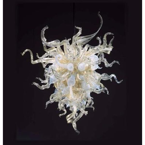 

100% hand blown glass led chandelier light villa decor small size colored murano glass modern art deco chihuly style led chandelier