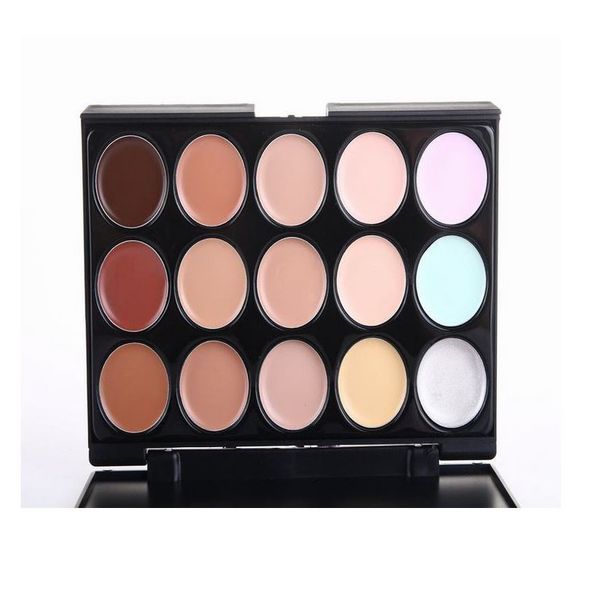 

professional 15 colors concealer foundation contour face cream makeup palette pro tool for salon party wedding daily dhl 300pcs