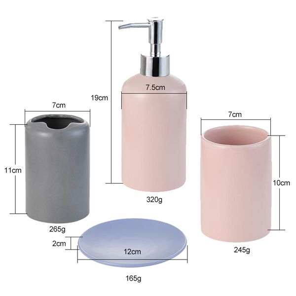 

экологию зеленый пять -piece набор керамических аксессуары для ванной комнаты набор бутылки чашки мыльница держатель зубной щетки wedding su