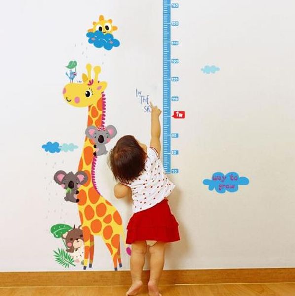 Giraffe Height Chart Wall Decal