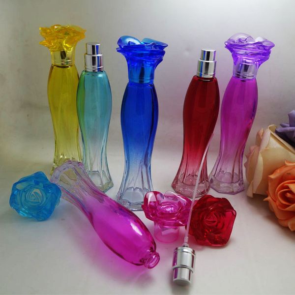 Whole 30ml Flower Lid Glass Perfume Spray Bottle 30 Ml Art Bottles 1 Oz Empty With Atomizer