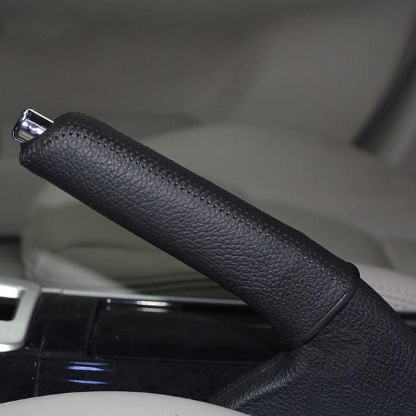 Copertura della leva del freno a mano Per Mazda 6 vecchio modello Copertura del freno a mano Vera pelle Decorazione interna automatica Protezione del manicotto del freno a mano fai-da-te