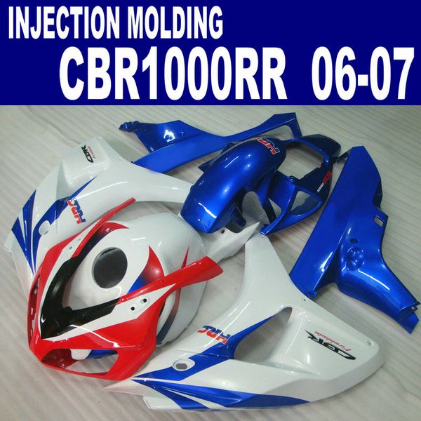 Spritzguss-Verkleidungsset für HONDA-Verkleidungen CBR1000RR 06 07, rot-weiß-blaues Karosserieset CBR 1000 RR 2006 2007 VV20