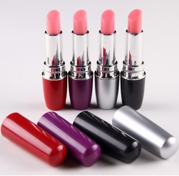 vibratore giocattolo rossetto per donna Mini vibratore, uova vibranti, giocattoli per adulti viola, rosa, nero, rosso, argento