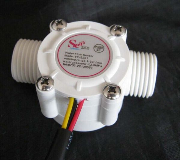 

wholesale-g1/2" water heater water flow sensor yf-s201 flowmeter hall flow sensor water control 1-30l/min 2.0mpa