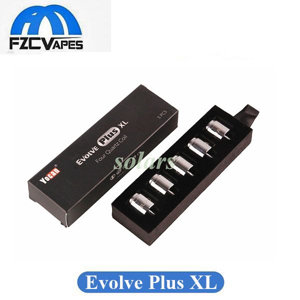 

100% оригинал yocan развиваться плюс XL катушки с крышкой квад кварцевой штанги, катушку для головы чистой и паров yocan сердечника