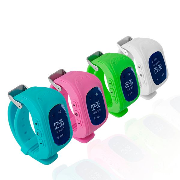 Профессиональный Q50 OLED Дисплей Дети Дети Смарт-Наручные Часы GPS Трекер Локатор Анти-Потерянный Водонепроницаемый Смарт-Часы Перевозка Груза Падения