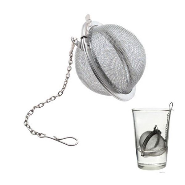 

stainless steel tea pot infuser sphere mesh tea strainer filler ball strainer ball 5cm dhl ing