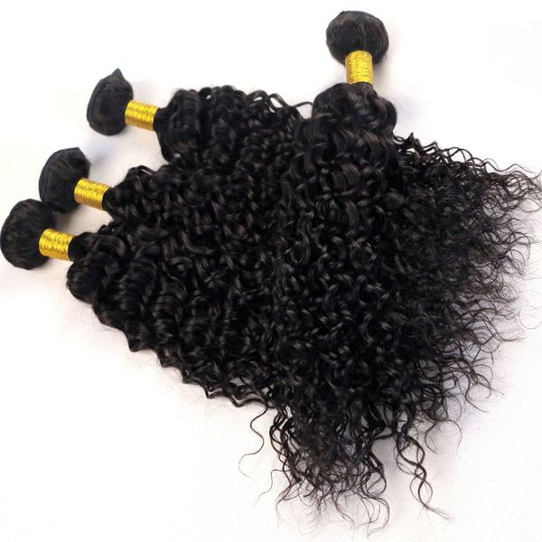 Estensioni dei capelli umani vergini di visone Fasci di capelli brasiliani Trame di onde d'acqua Non trattate Estensioni dei capelli malesi mongolo indiano peruviano