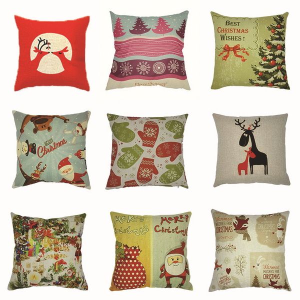 

подушка covermanufacturers продажа наволочка рождество красный оленей pattern pad хлопок наволочка home decor наволочка