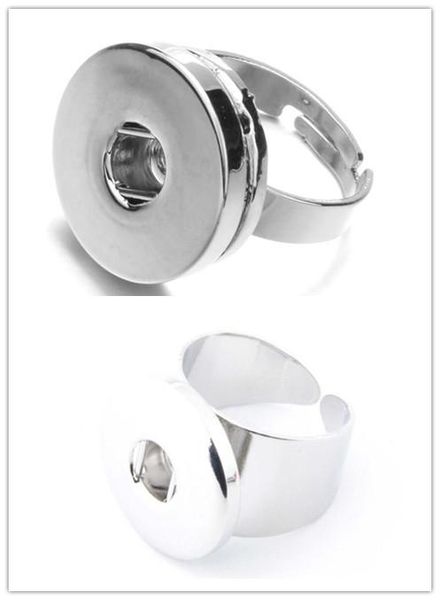 

wholesale elegant round metal snap rings flexible adjustable size fit 18-20mm snap buttons diy fittings women b789 za092, Golden;silver