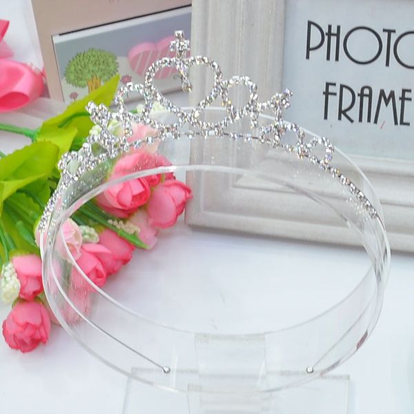 FG 1509 2014 Novas Crianças Bonitos Crianças Meninas Strass Princesa Faixa de Cabelo Coroa Headband Tiara crianças festa de jóias