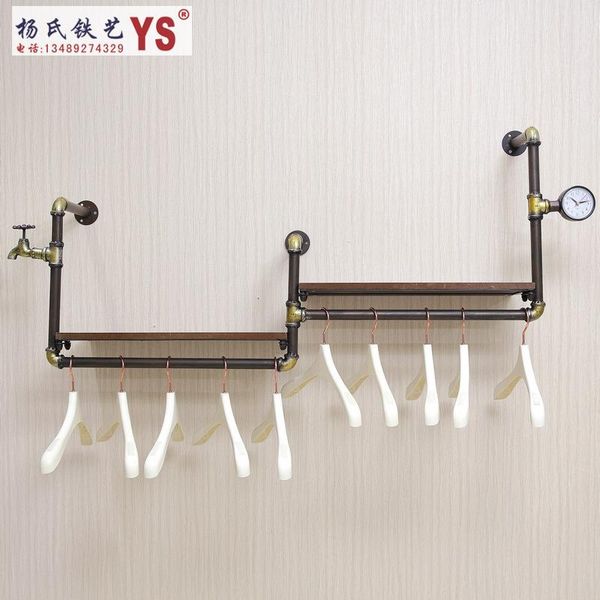 2019 Retro Iron Pipe Coat Rack Clothing Shelf Hanging Rod Side Wall Hangers Display From Xwt5242 404 81 Dhgate Com